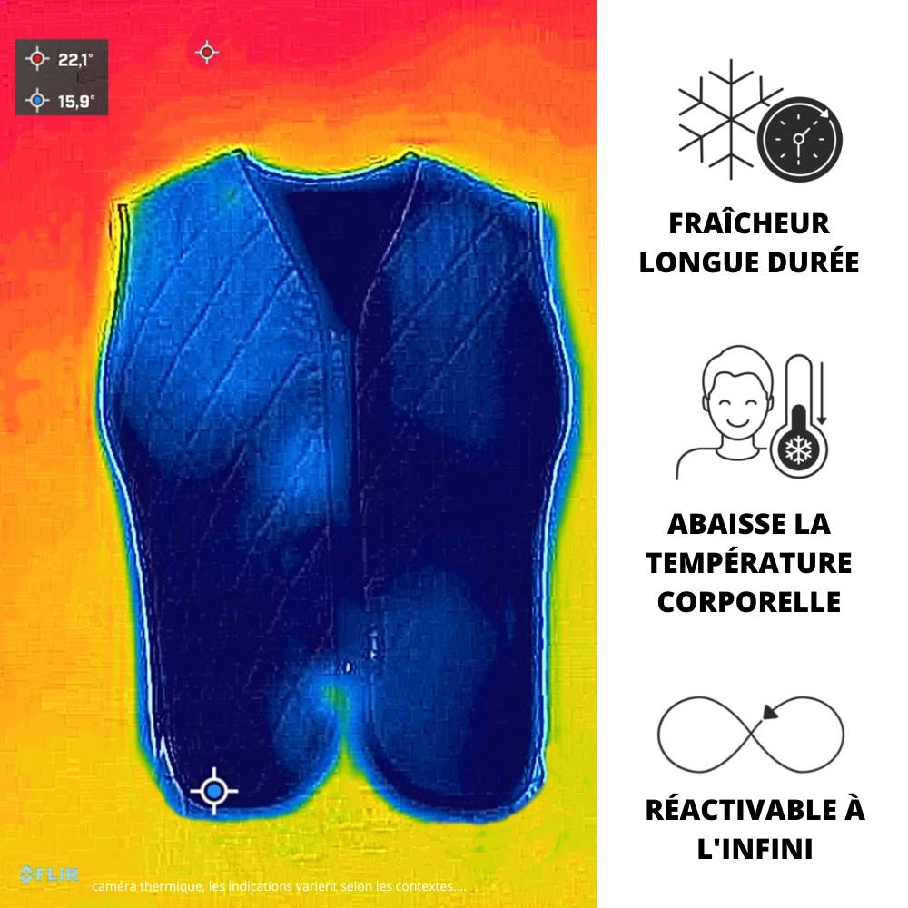 Gilet rafraîchissant G-Heat vue thermique