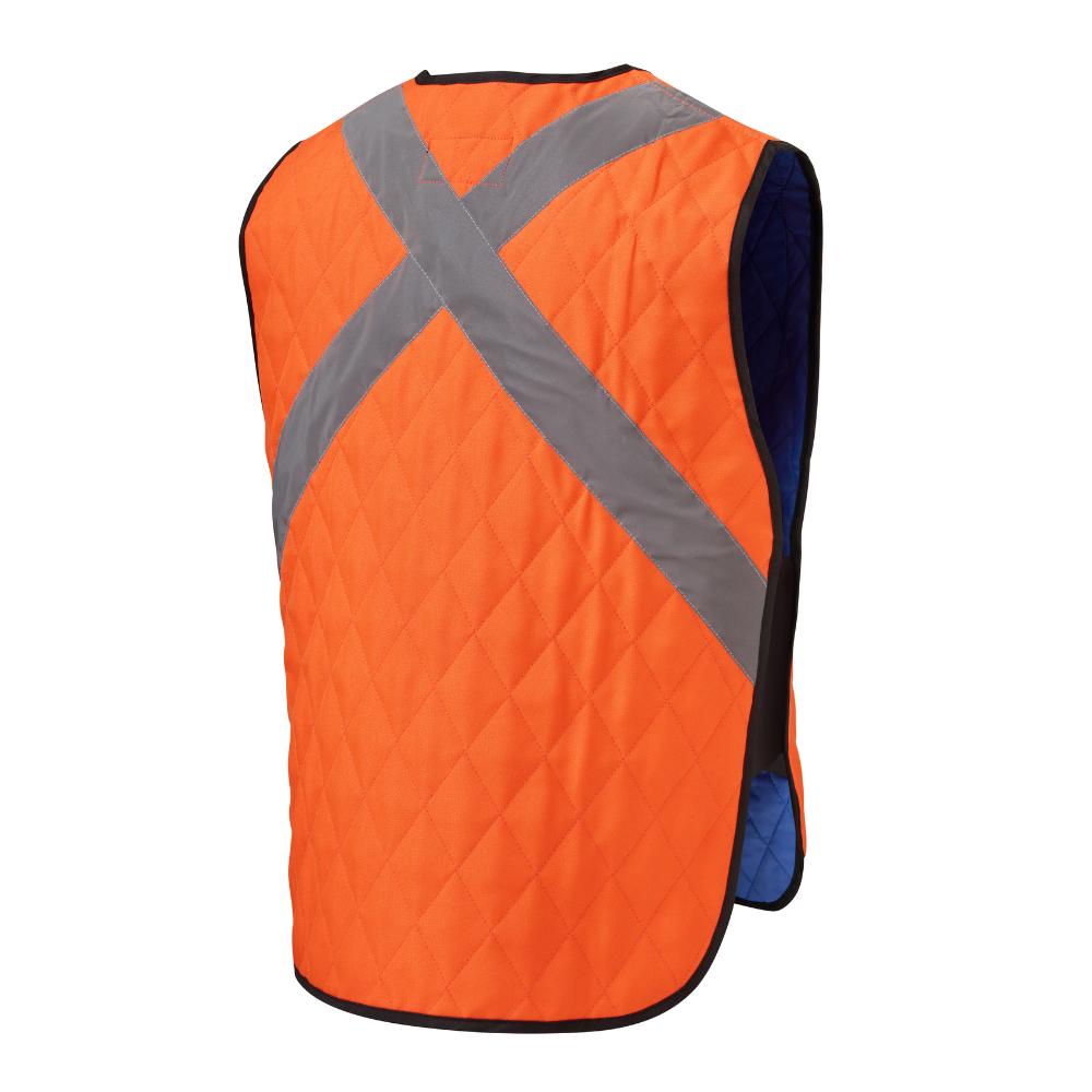 refreshing high-visibility orange G-Heat© back vest