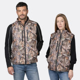 Gilet chauffant camouflage