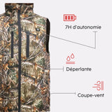 Gilet chauffant camouflage