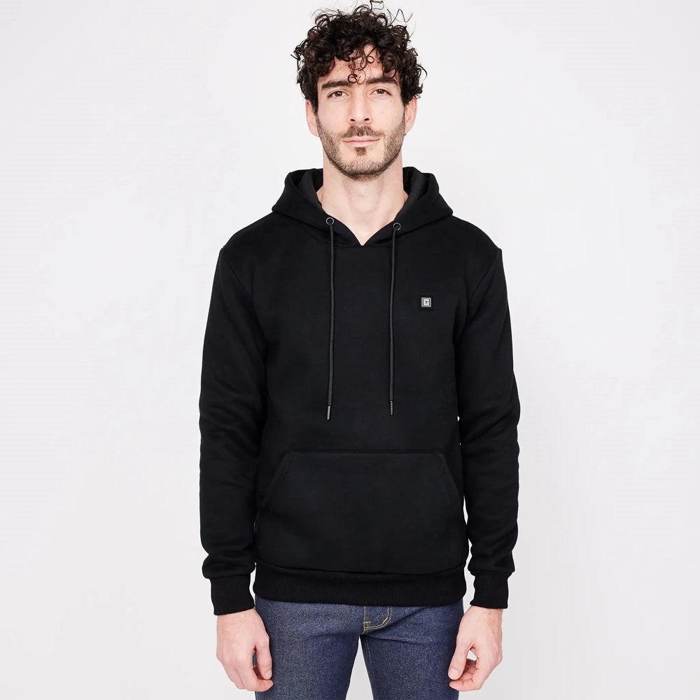 Hoodie Chauffant à capuche noir G-Heat porté face