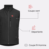 Gilet chauffant sans manches SOFTSHELL homme