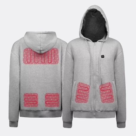 Hoodie chauffant gris G-Heat zones de chauffe