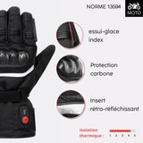 Gants moto chauffants RIDER