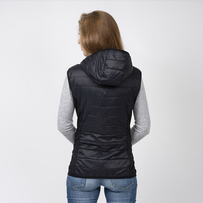 Women's sleeveless heated jacket EVO G-Heat worn on the back